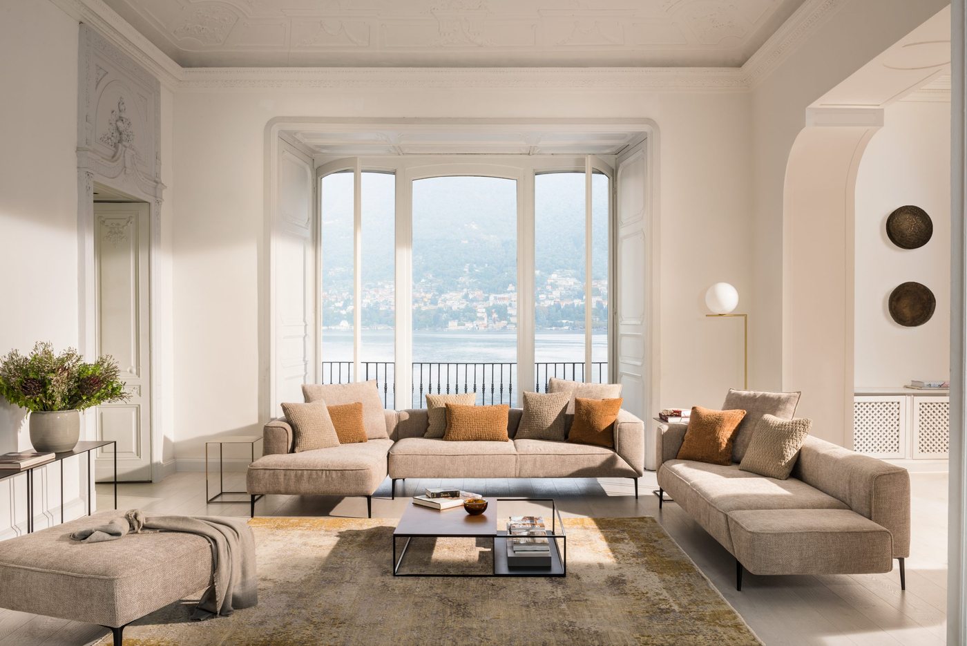 A bright living room furnished with JORI sofas